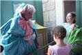 The girls meet the Fairy Godmother before the park opens