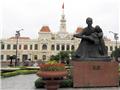 Statue of Ho Chi Minh in front of People's Committee Building 