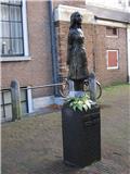 Statue of Anne Frank beside Westerkerk
