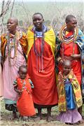 Masai women and children