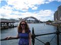 Posing in front of the Harbour Bridge