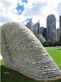 Royal Botanic Gardens: Wurrungwuri sculpture, looking toward Circular Quay