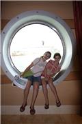 Disney Dream portholes just beg for kids (and adults) to sit in them