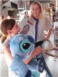 Megan just found out that she could take Stitch home