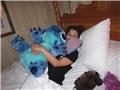 Megan wakes up with Stitch