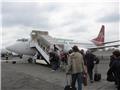 Boarding our first Air Madagascar flight