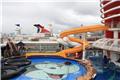 Mickey pool and a view of a Carnival ship