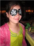 Megan decides to wear Julia's eye patch in addition to her own