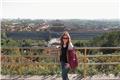 Posing in Jingshan Park overlooking Forbidden City