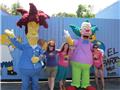 Posing with Sideshow Bob and Krusty the Clown