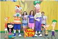 Posing with Phineas and Ferb