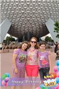Celebrating Julia's birthday at Epcot