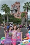 Celebrating Julia's birthday at Hollywood Studios