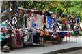 Souvenir stall in the central plaza