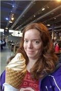 Butterbeer ice cream selfie