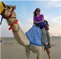 Riding a camel