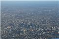 View of London from the plane