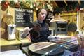 Making my nutella crepe at the Christmas Market