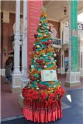 Christmas tree made of books
