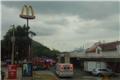 McDonald's fire, seen from the bus