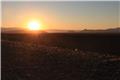 Sun rising at the dunes