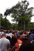 The masses descend on Pandora 40 minutes before opening
