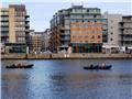 Santa rowing in the River Liffey