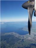 View from the airplane- I think that's Taupo