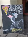 Loved this sign outside a pizza restaurant
