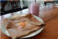 Crepe and smoothie