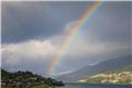 Rainbow seen from the bus to Milford Sound