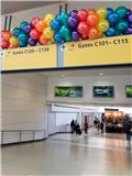 Newark airport decorated for Pride