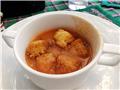 Tomato soup with croutons